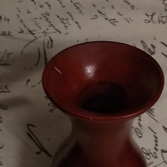 10" Boho Wooden Vase - Picture 6 of 7